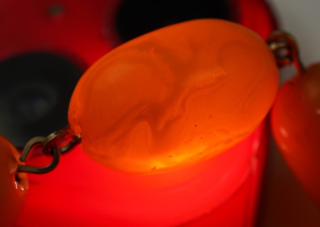 An amber necklace
